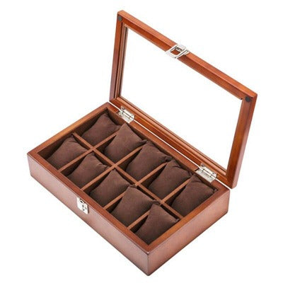 Boîtier à montre en bois 10 emplacements Limenia™