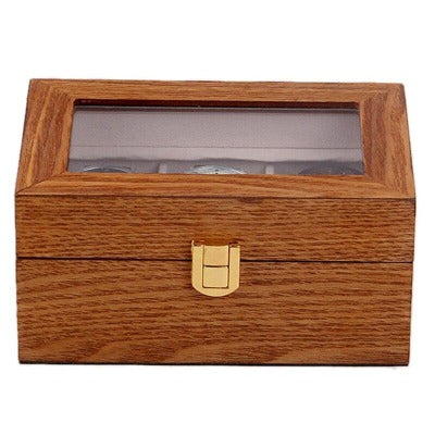 Boîte à montre en bois foncée 3 emplacements Limenia™