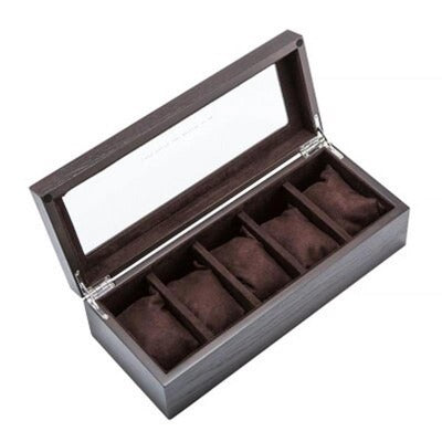Boîte à montre en bois marron 5 emplacements Limenia™