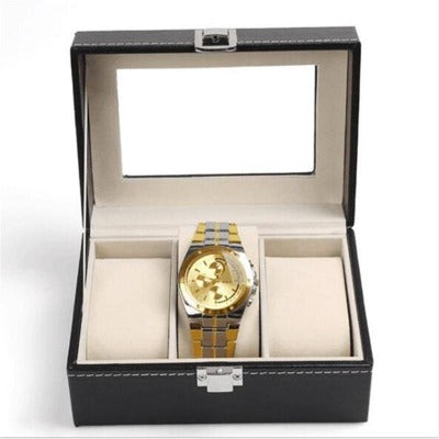 Boîte à montre en similicuir triple Limenia™