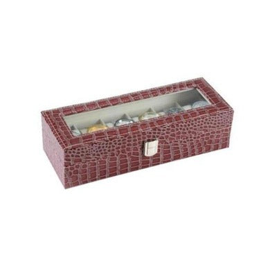 Boîte à montre en similicuir croco 6 emplacements Limenia™