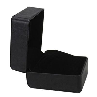 Boîte à montre en similicuir noir simple Limenia™