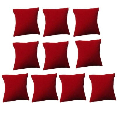 Lot de 10 coussin à montre en velours rouge Limenia™