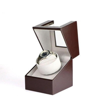 Remontoir à montre en similicuir marron simple Limenia™