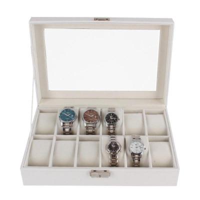 Boîte à montre en bois clair 12 emplacements Limenia™ Limenia