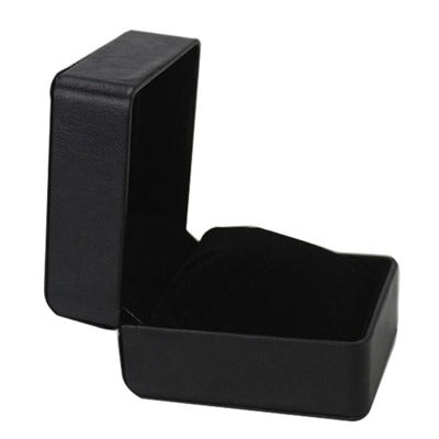 Boîte à montre en similicuir noire simple Limenia™
