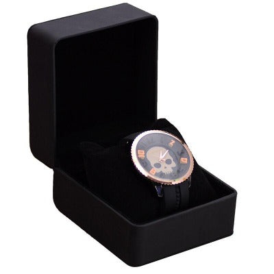 Boîte à montre en similicuir noire simple Limenia™