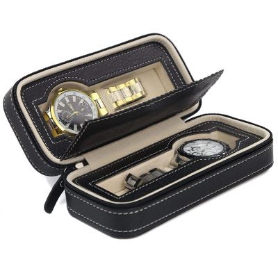 Etui à montre de voyage en similicuir 2 emplacements Limenia™ 200000130 Limenia