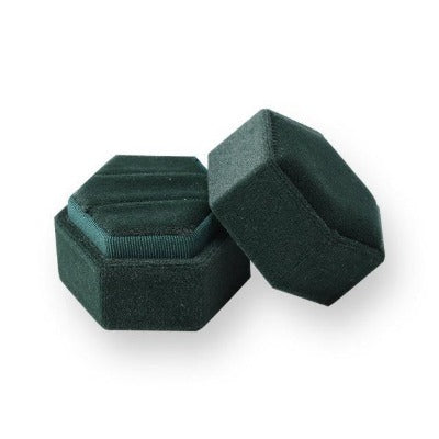 Boîte à bijoux en velours vert Limenia™