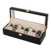 Boîte à montre en bois or & noir 6 emplacements Limenia™ 200000130 Limenia
