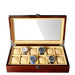 Boîte à montre en bois or & rouge 12 emplacements Limenia™ 200000130 Limenia