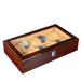 Boîte à montre en bois or & rouge 12 emplacements Limenia™ 200000130 Limenia