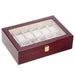 Boîte à montre en bois or & rouge 12 emplacements Limenia™ 200001479 Limenia