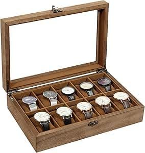 Montre posée sur une surface en bois